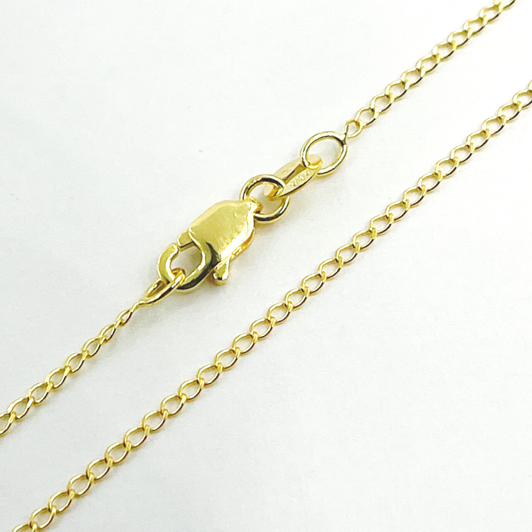 14K Solid Gold Long Curb Chain