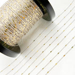 Load image into Gallery viewer, 14k Solid Gold Satellite Bars Chain