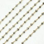 Load image into Gallery viewer, Steel Pyrite Gold Plated 925 Sterling Silver Wire Chain. SPY12