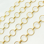 Load image into Gallery viewer, Gold Plated 925 Sterling Silver Circle and Oval Link Chain. V156GP

