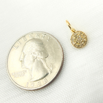 Load image into Gallery viewer, 14K Solid Gold Diamond Circle Charm. GDP441