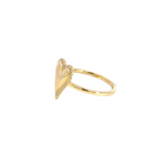 Load image into Gallery viewer, 14K Solid Gold Diamond Statement Heart Ring.