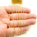 Load image into Gallery viewer, 14k Solid Gold Diamond Cut Cable Link Unfinished Chain