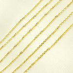 Load image into Gallery viewer, 14K Solid Gold Diamond Cut Cable Link Unfinished Chain