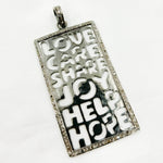 Load image into Gallery viewer, DP150. Diamond Sterling Silver Rectangle Pendant