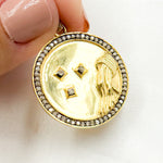 Load image into Gallery viewer, Sterling Silver Round Aquarius Zodiac Symbol Pendant