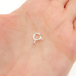 Load image into Gallery viewer, 7MM White Sterling Silver Spring Ring Clasp