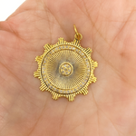 Load image into Gallery viewer, 14K Solid Gold with Diamonds Circle Shape Charm. GDP85