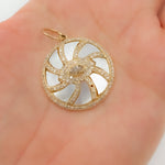 Load image into Gallery viewer, Shop Now 14K Gold Round Evil Eye Pendant