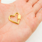 Load image into Gallery viewer, DC1003. Sterling Silver Heart Screw Clasp