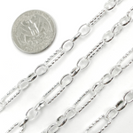Load image into Gallery viewer, Sterling Silver Long and Short Link Chains