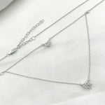 Load image into Gallery viewer, NFJ71524. 14K Solid White Gold Diamond Heart Necklace