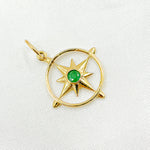 Load image into Gallery viewer, GDP280. 14K Solid Gold Gemstone Star Charm