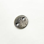Load image into Gallery viewer, 6MM Black Rhodium Sterling Silver Brushed Round Flat Disc Connector