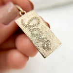 Load image into Gallery viewer, DP541. Diamond & Sterling Silver Rectangle Love Pendant