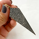 Load image into Gallery viewer, DP060. Diamond Sterling Silver Arrow Head Pendant