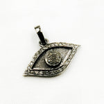 Load image into Gallery viewer, DC335. Diamond Sterling Silver Eye Pendant