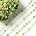 Load image into Gallery viewer, PO12. Peruvian Opal Gold Plated Wire Chain