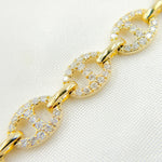 Load image into Gallery viewer, BR402447. 14k Solid Gold Diamond Marina Link Bracelet