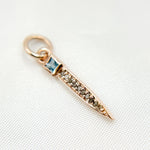 Load image into Gallery viewer, DC363. Diamond Sterling Silver Spike Pendant with Gemstone