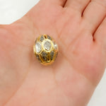 Load image into Gallery viewer, DC848. Diamond & Sterling Silver Oval Bead