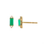Load image into Gallery viewer, EFA53056EM. 14K Solid Gold Diamond and Gemstone Stud Earrings