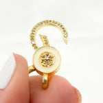 Load image into Gallery viewer, Sterling Silver Round Enamel Trigger Clasp