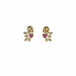 Load image into Gallery viewer, ER424626. 14k Solid Gold Diamond and Gemstone Fancy Earrings