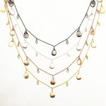 Load image into Gallery viewer, CZ48. CZ Pear Shape & Pear Curved Shape Alternate Dangle Wire Chain