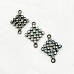 Load image into Gallery viewer, Silver Square Connector with Gemstone