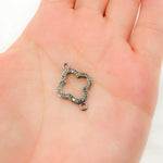 Load image into Gallery viewer, DC904. Diamond Sterling Silver Flower Connector