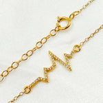 Load image into Gallery viewer, NFB71213. 14K Solid Gold Heartbeat Diamond Necklace
