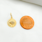 Load image into Gallery viewer, 14K Gold Diamond Charm with Moon and Sun. GDP521