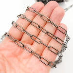 Load image into Gallery viewer, Sterling Silver Smooth Paperclip Chain