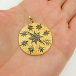 Load image into Gallery viewer, DP359. Diamond Sterling Silver Round Stars Pendant