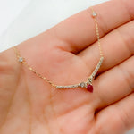Load image into Gallery viewer, NT404446. 14K Solid Gold Diamond and Gemstone Necklace