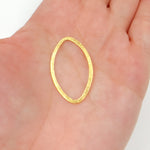 Load image into Gallery viewer, GPBS11. 30MM Gold-plated Sterling Silver Brushed Marquis Connector