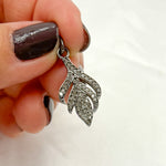 Load image into Gallery viewer, DC870. Diamond & Sterling Silver Leaf Pendant