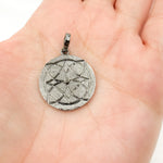 Load image into Gallery viewer, Diamond Sterling Silver Round Engraved Pendant