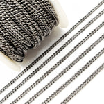 Load image into Gallery viewer, Silver Oxidized Curb Chains