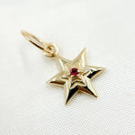 Load image into Gallery viewer, Buy Now Solid Gold Star Charm with Gemstone