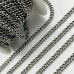 Load image into Gallery viewer, Y2OX. Oxidized Sterling Silver Curb Chain