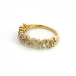 Load image into Gallery viewer, 14k Solid Gold Leaves Ring.