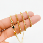 Load image into Gallery viewer, 060HVI2004000. 14K Yellow Gold Hollow Franco Chain