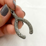 Load image into Gallery viewer, DP324. Diamond Sterling Silver Wishbone Pendant