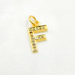 Load image into Gallery viewer, DC539. Diamond Sterling Silver Letter "F" Charm