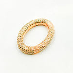 Load image into Gallery viewer, Buy Now Diamond Sterling Silver Oval Hinge Clasp