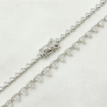 Load image into Gallery viewer, NFT70660. 14K Solid White Gold Diamond Drops Necklace