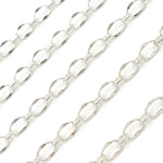 Load image into Gallery viewer, Sterling Silver Hammered Oval Link Chain