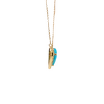 Load image into Gallery viewer, CN96244TQ. 14k Solid Gold Diamond and Turquoise Heart Necklace